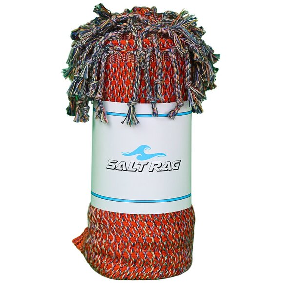 Salt Rag Beach Towel - "Orange Hippie Rag" [Sand Free Turkish Beach Towel] - Picture 1 of 4